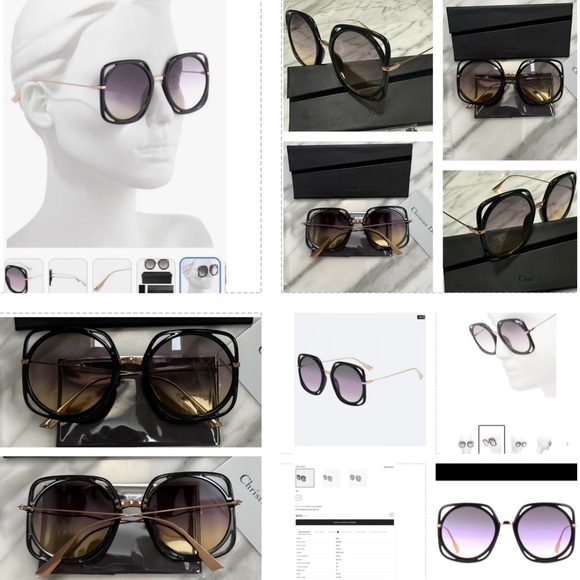 CHRISTIAN DIOR OVERSIZED UNIQUE BLACK FRAME FROM THE DIRECTIONS COLLECTION - Picture 5 of 16